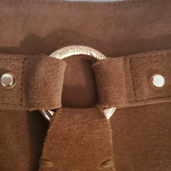 Michael Kors Rhea Dark Carmel Suede Mid Calf Fring - Picture 12 of 14